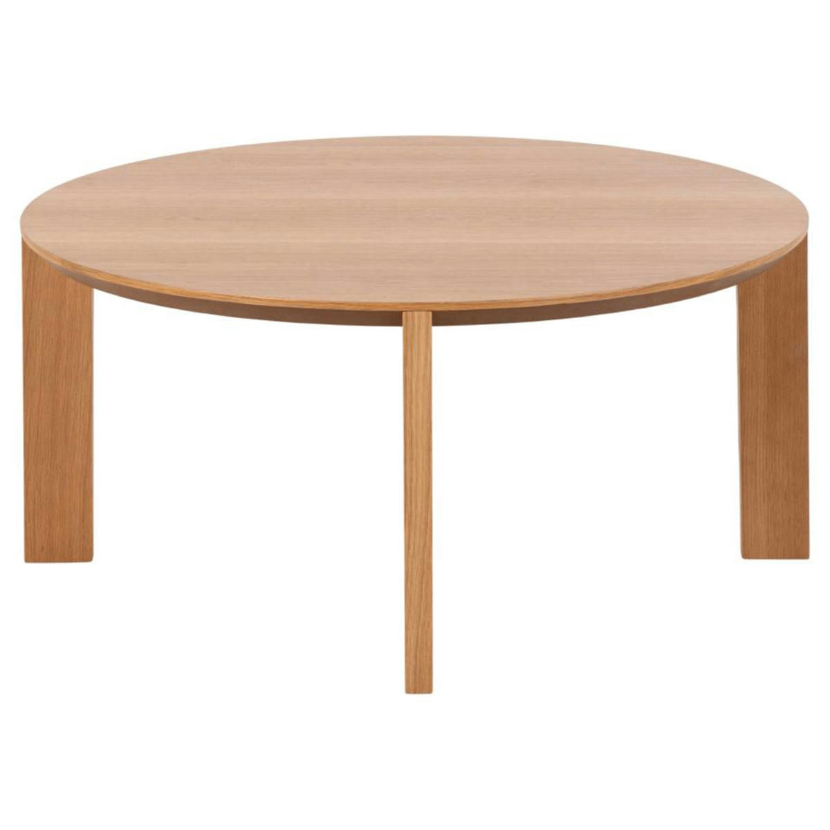PLAKINE - Table basse ronde 90cm en bois de chêne