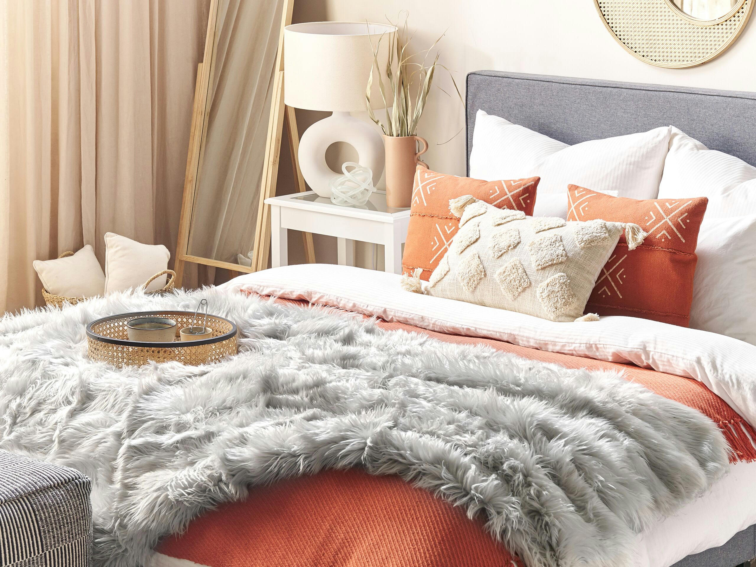 DELICE - Plaid en acrylique gris 200x150cm