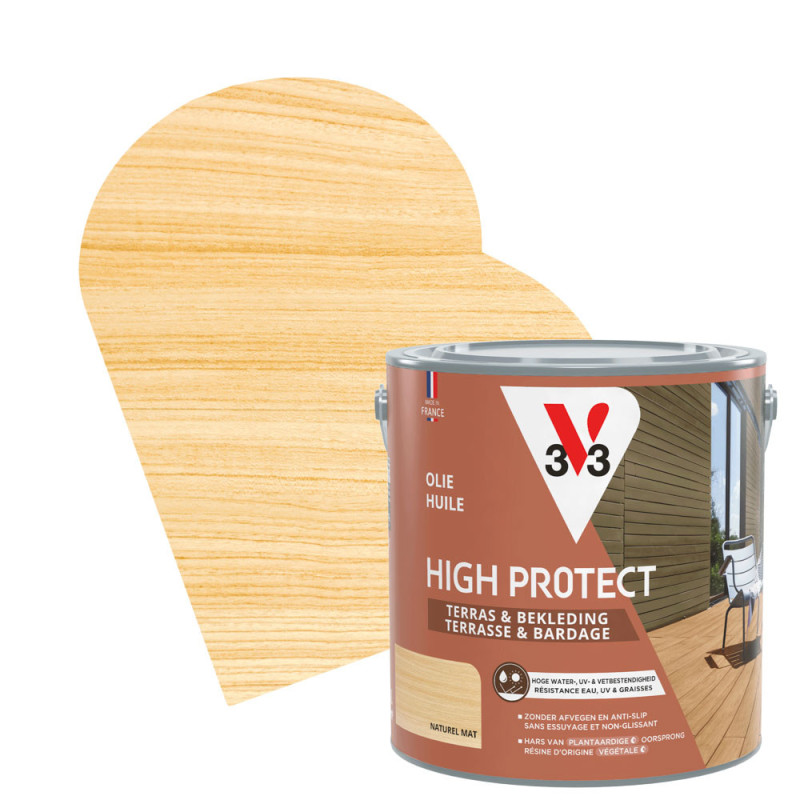 Huile pour bois de terrasse High Protect naturel 2,5 L V33