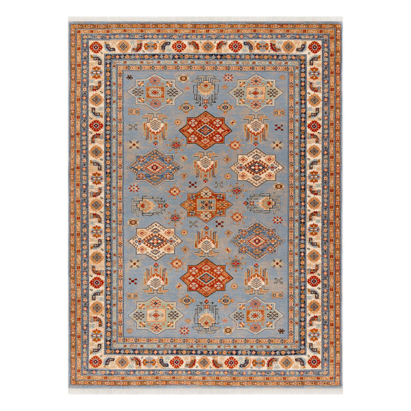 Dywan wełniany KESHAN Frędzle, Ramka orientalny 7683/53544 80x145 cm