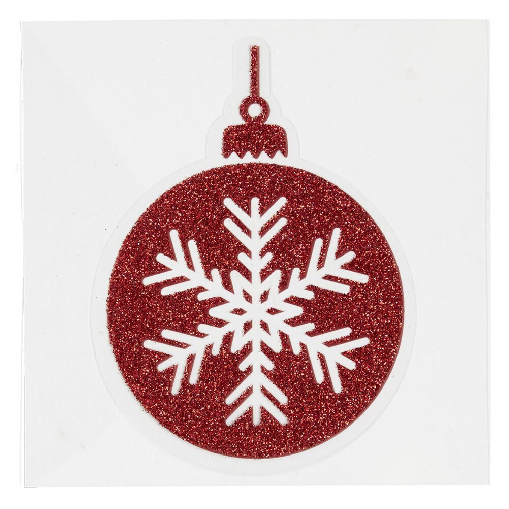 Décoration fenêtre et mur boule de No&euml;l adhésive (6 modèles)