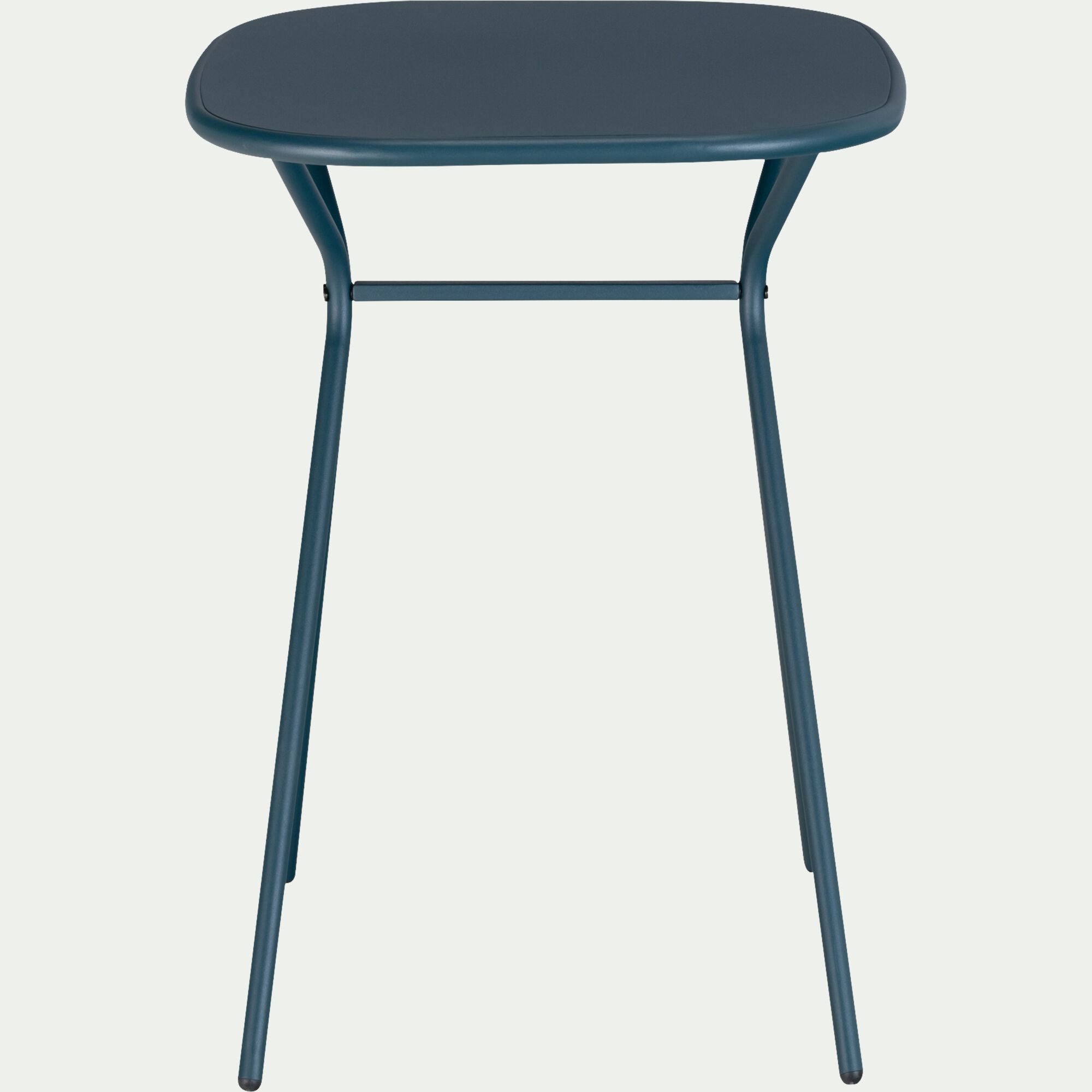 RICARDO - Table de repas jardin rectangulaire en acier - bleu figuerolles (2 places)