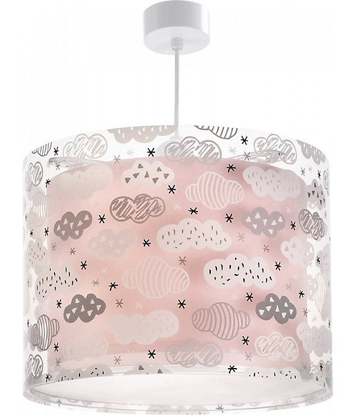Lustre et lampe suspension enfant Clouds Nuages rose