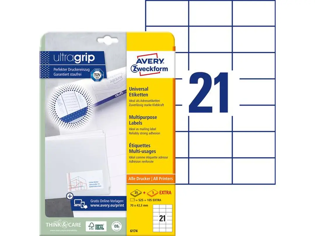 Etiketten 30er-Set Universal-Etiketten