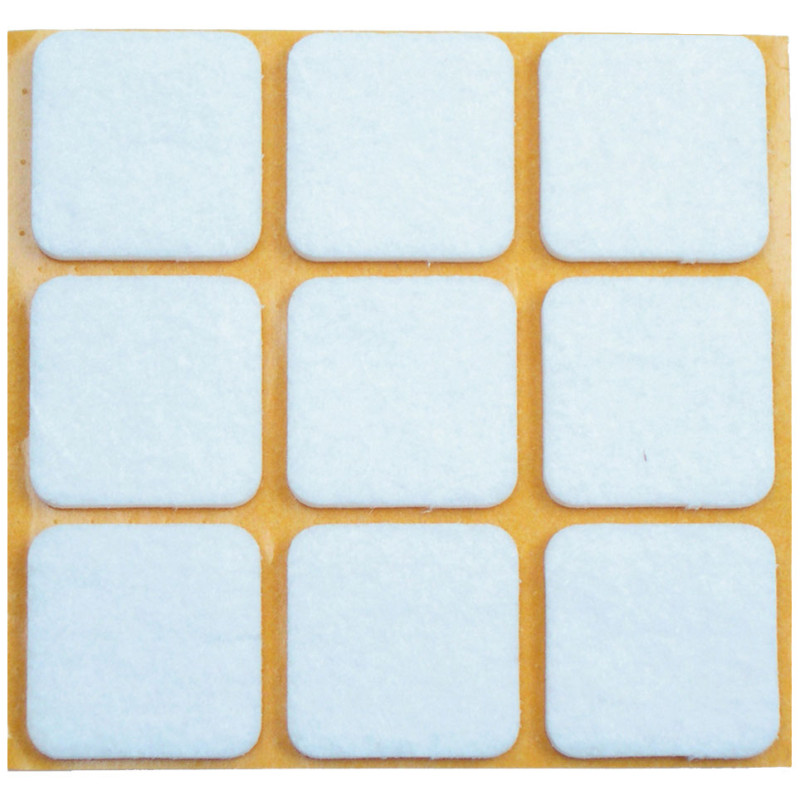 Patin en feutre Standard blanc 25 x 35 mm 6 pièces TEKNI-PROTECT