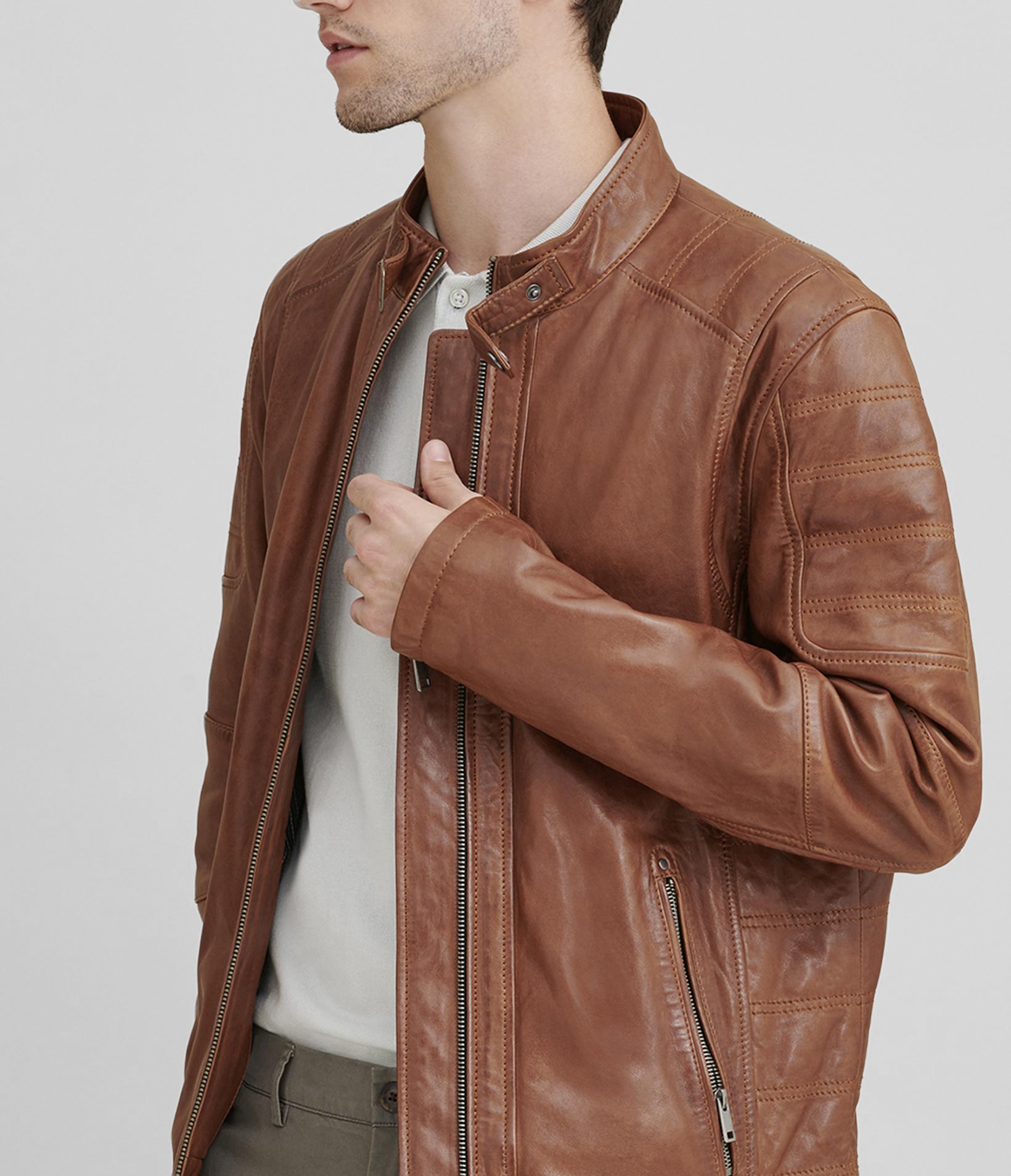 Josh Leather Moto Jacket
