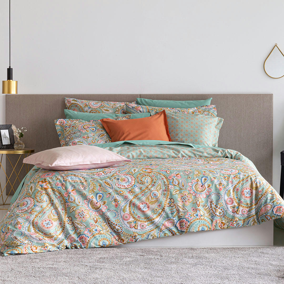 ARGUN HDC - Housse de couette réversible en coton  155x220 cm multicolore