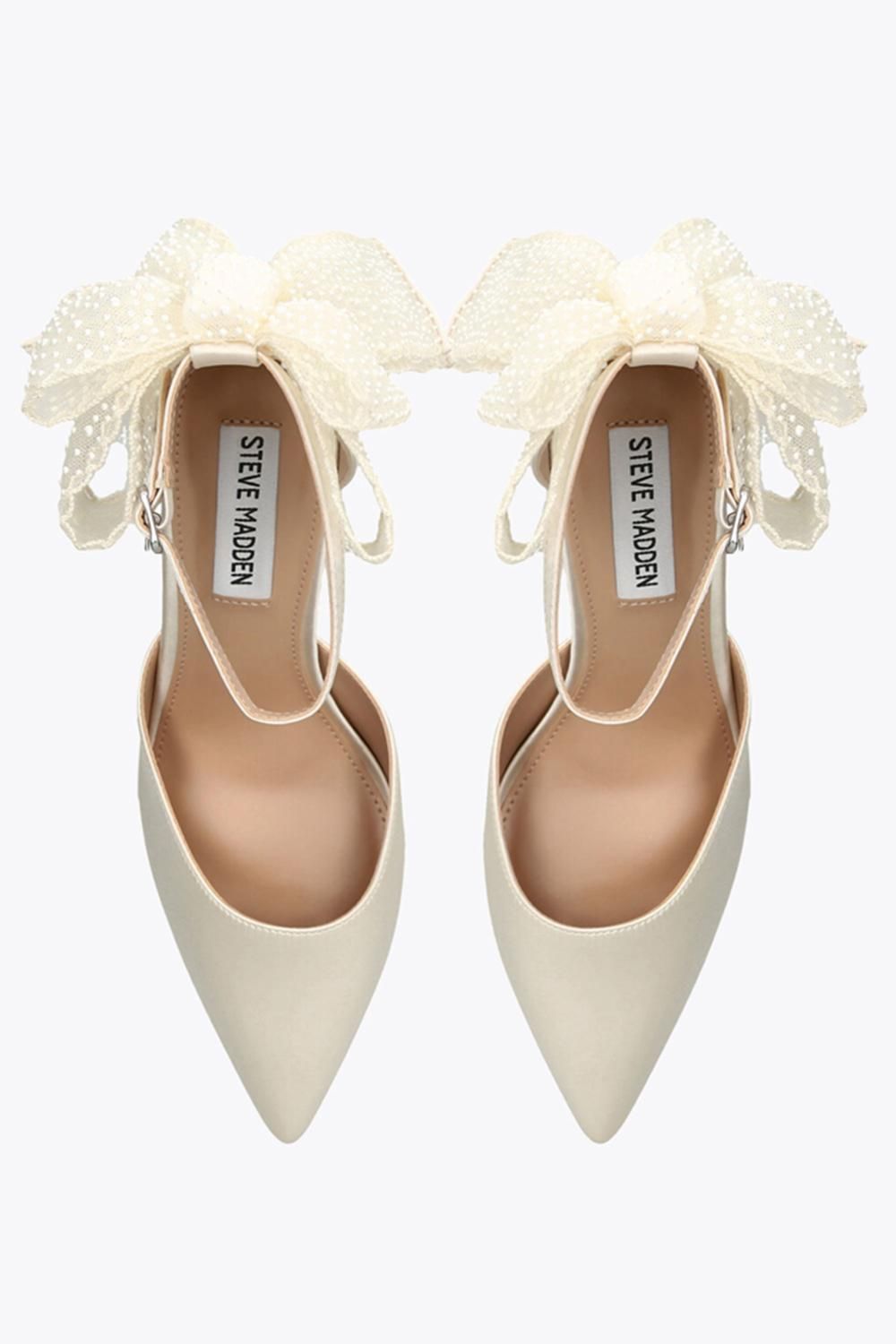 STEVE MADDEN Fiorela White' Fabric Heels