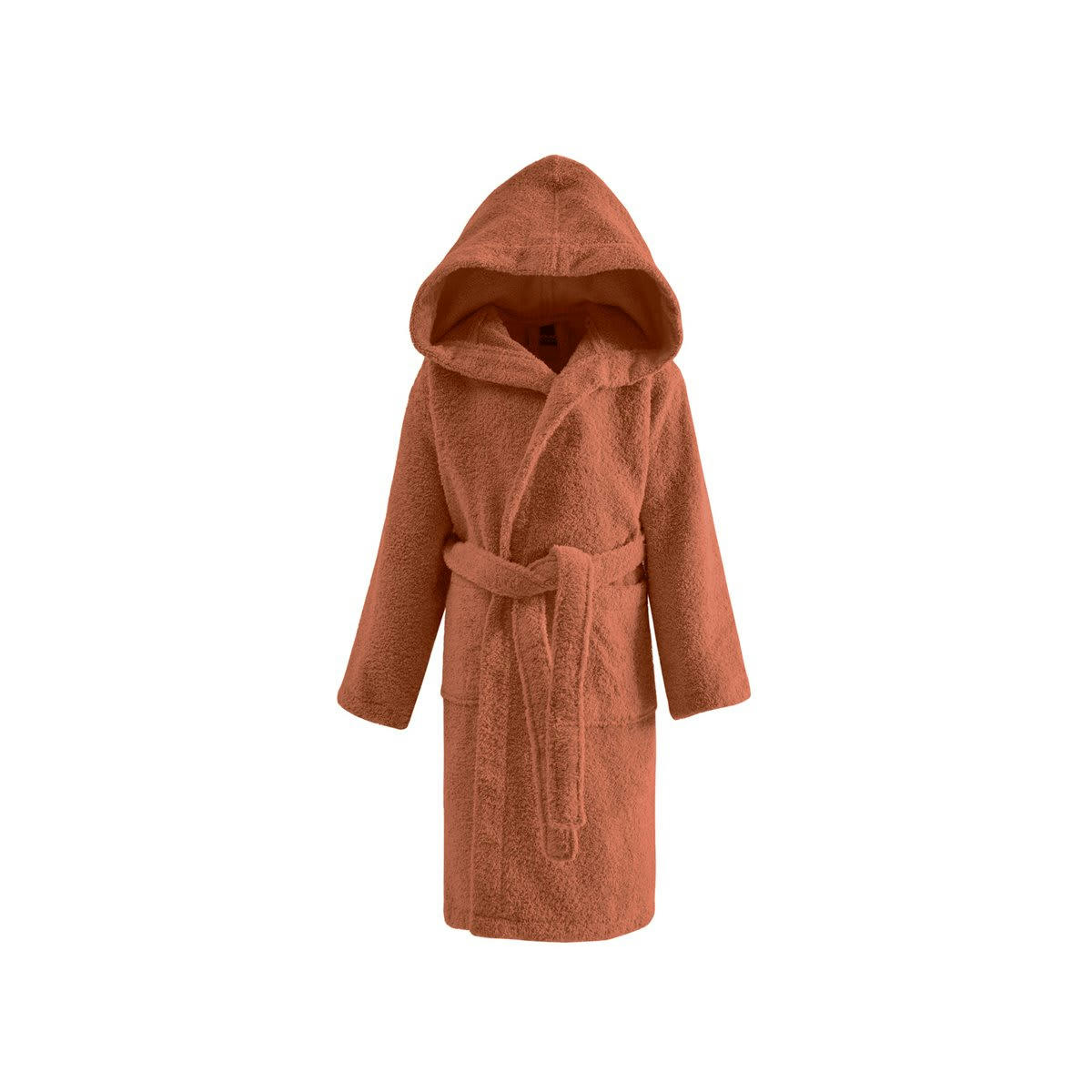 LUXURY - Peignoir enfant à capuche 450 g/m²  brique 04 ans
