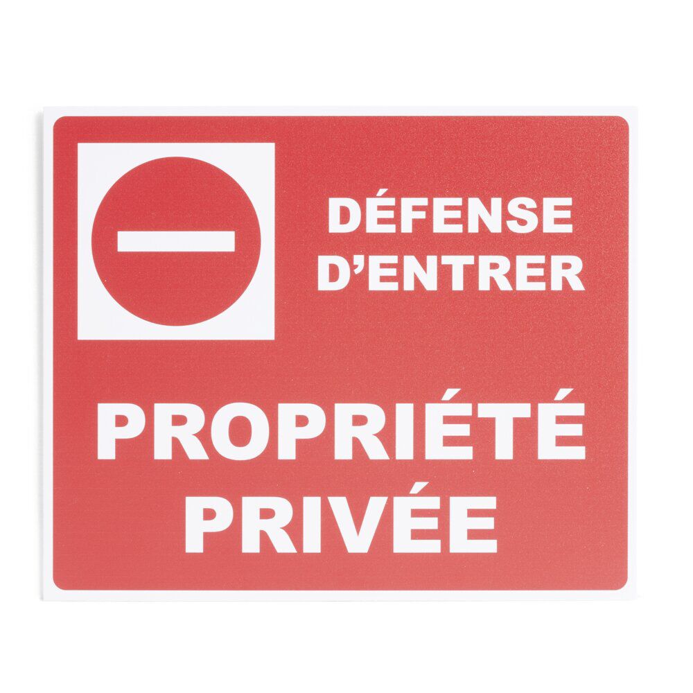 Plaque signalétique "Propriété privée" - 24x20 cm