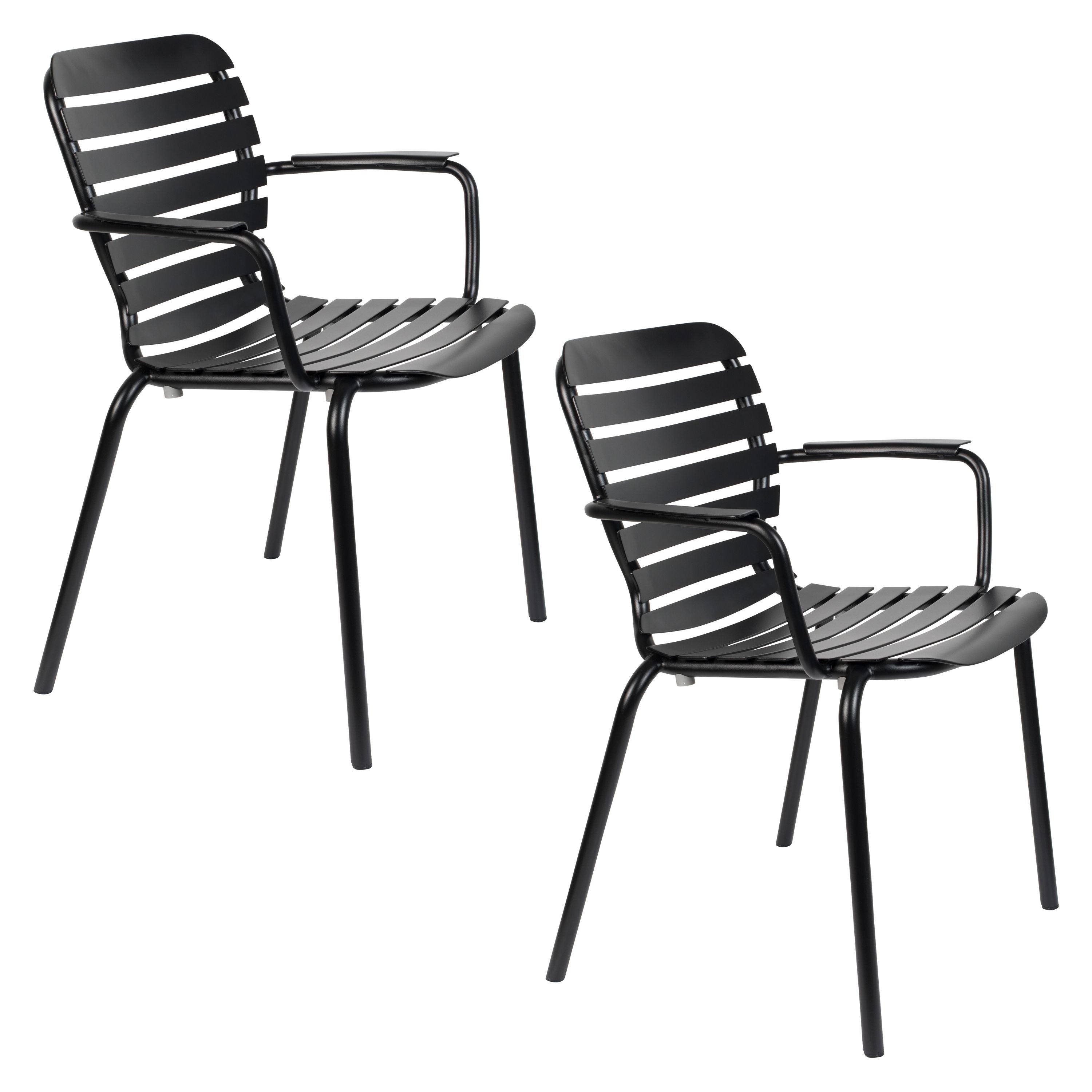 Zuiver Vondel Tuinstoel Armleuning Zwart - Set van 2