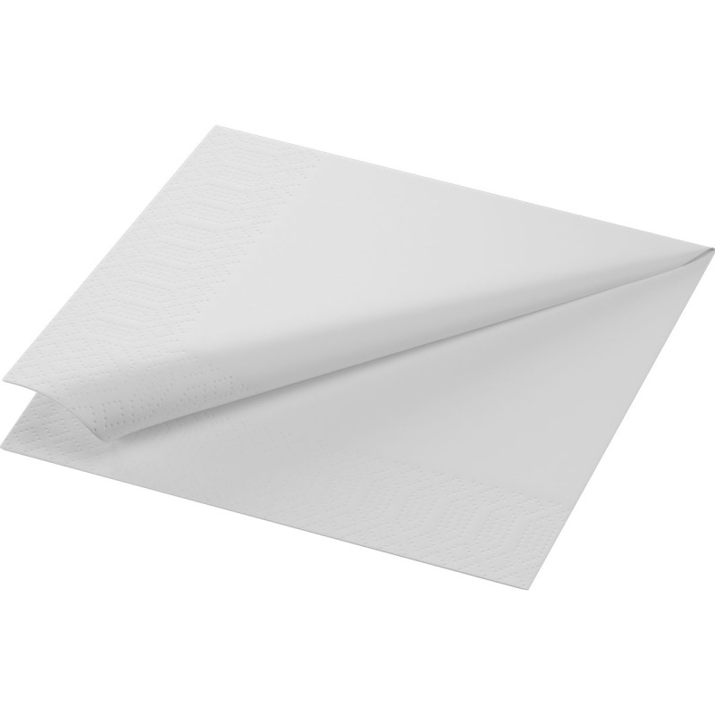 Serviette en tissu Bio 3 plis blanc glacier 33 x 33 cm 20 pièces DUNI