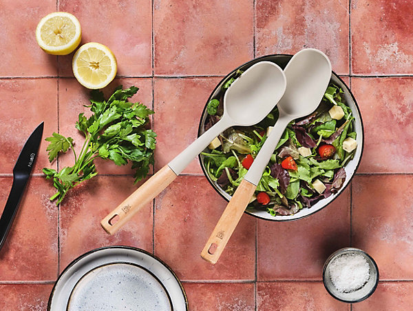 Couverts à salade en bois et silicone GUNNAR