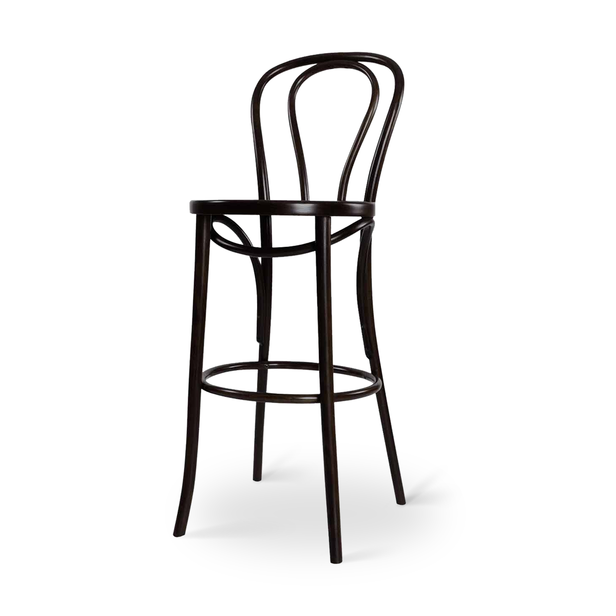 Fameg Vienna Thonet No. 18 houten barkruk zwart gebeitst - 75 cm