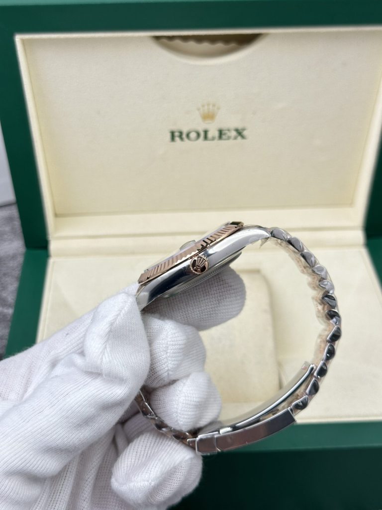 Rolex Datejust 126331 SS/RG Plated Black Dial 41mm Jub Super Clone
