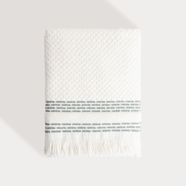 Ręcznik ROSOP boho z granatowymi paskami 70x130 cm HOMLA