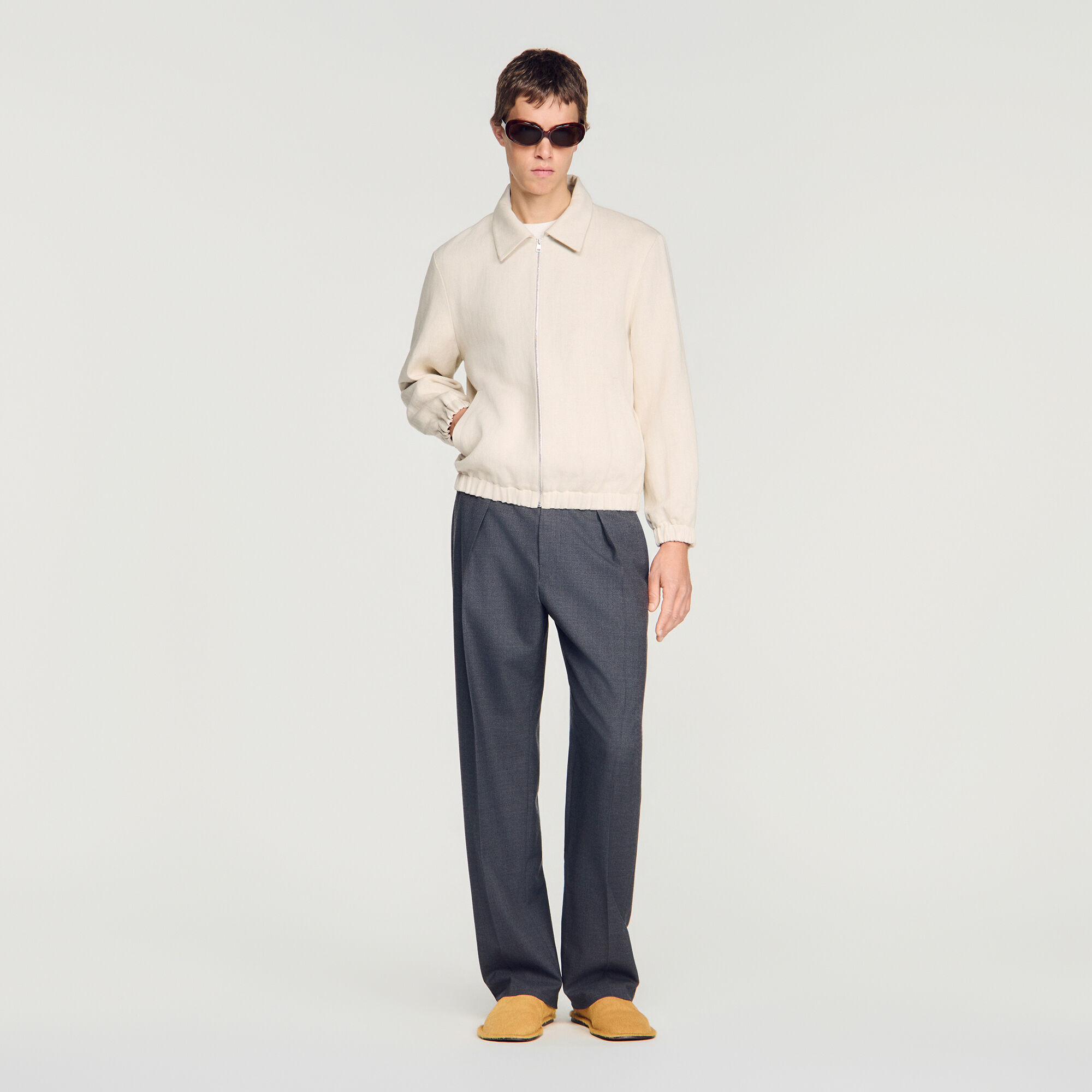 Blouson zippé en coton