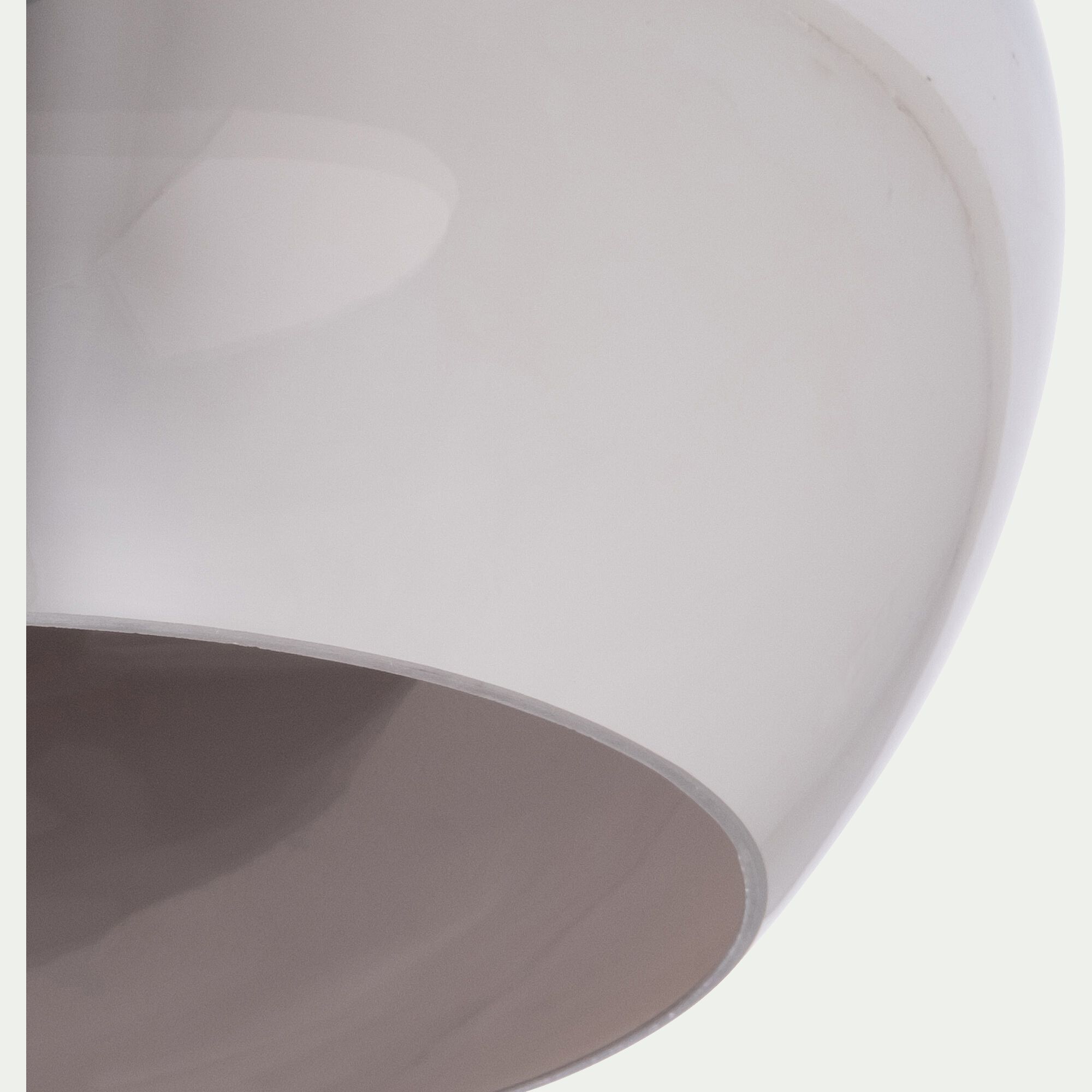 JUDI - Plafonnier électrifié en verre fumé D30,5cm - noir