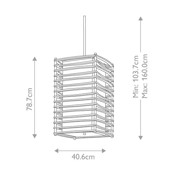 Lampa wisząca ciepły brąz Moxie 4xE27x100W wym: 160x40,6x40,6 cm Kichler