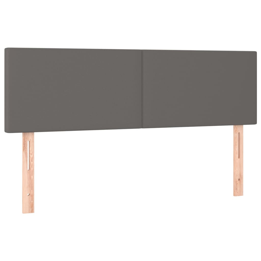 Wezgłowie Szary 144 x 5 x 78/88 cm Sztuczna skóra vidaXL