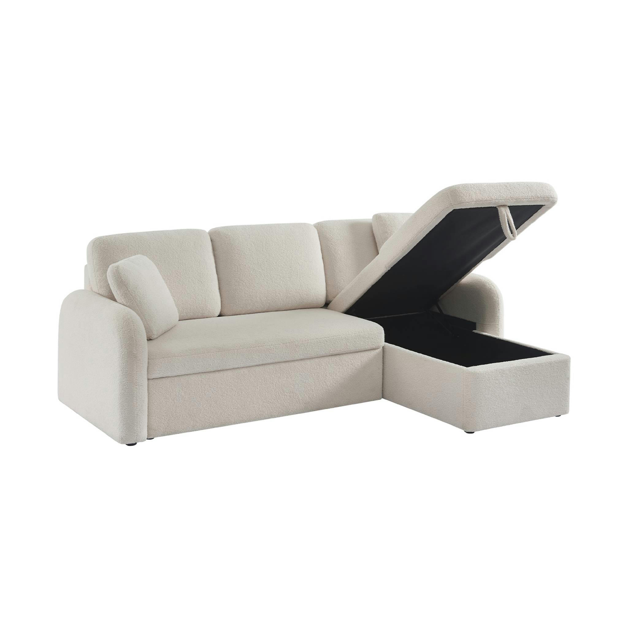 MILANO - Canapé convertible 3 places lignes arrondies