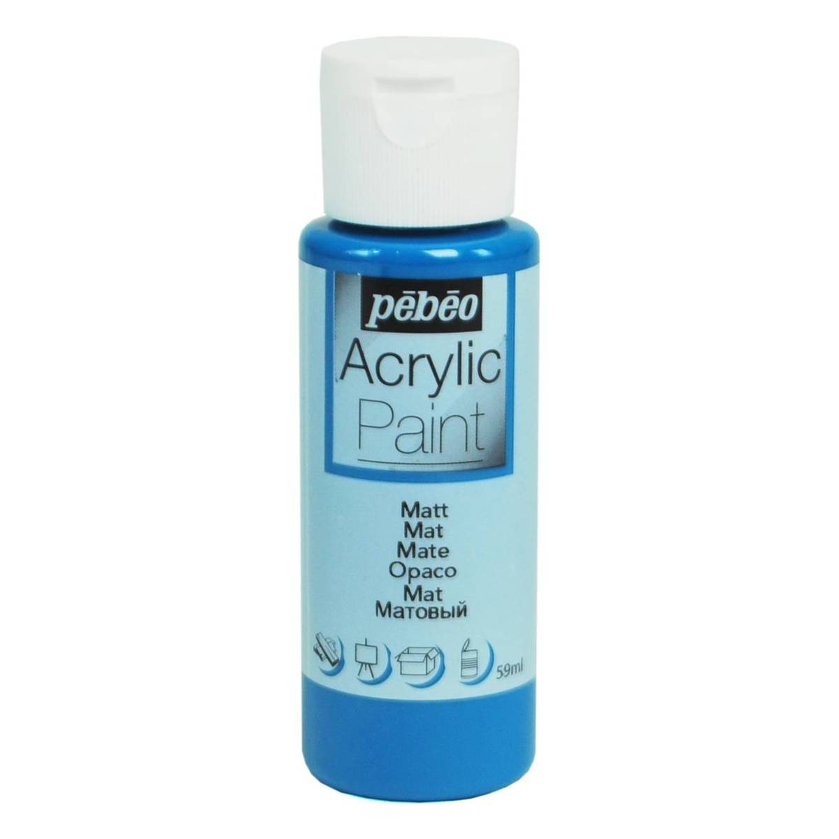 Pebeo Teal Matt Acrylic Craft Paint 59ml