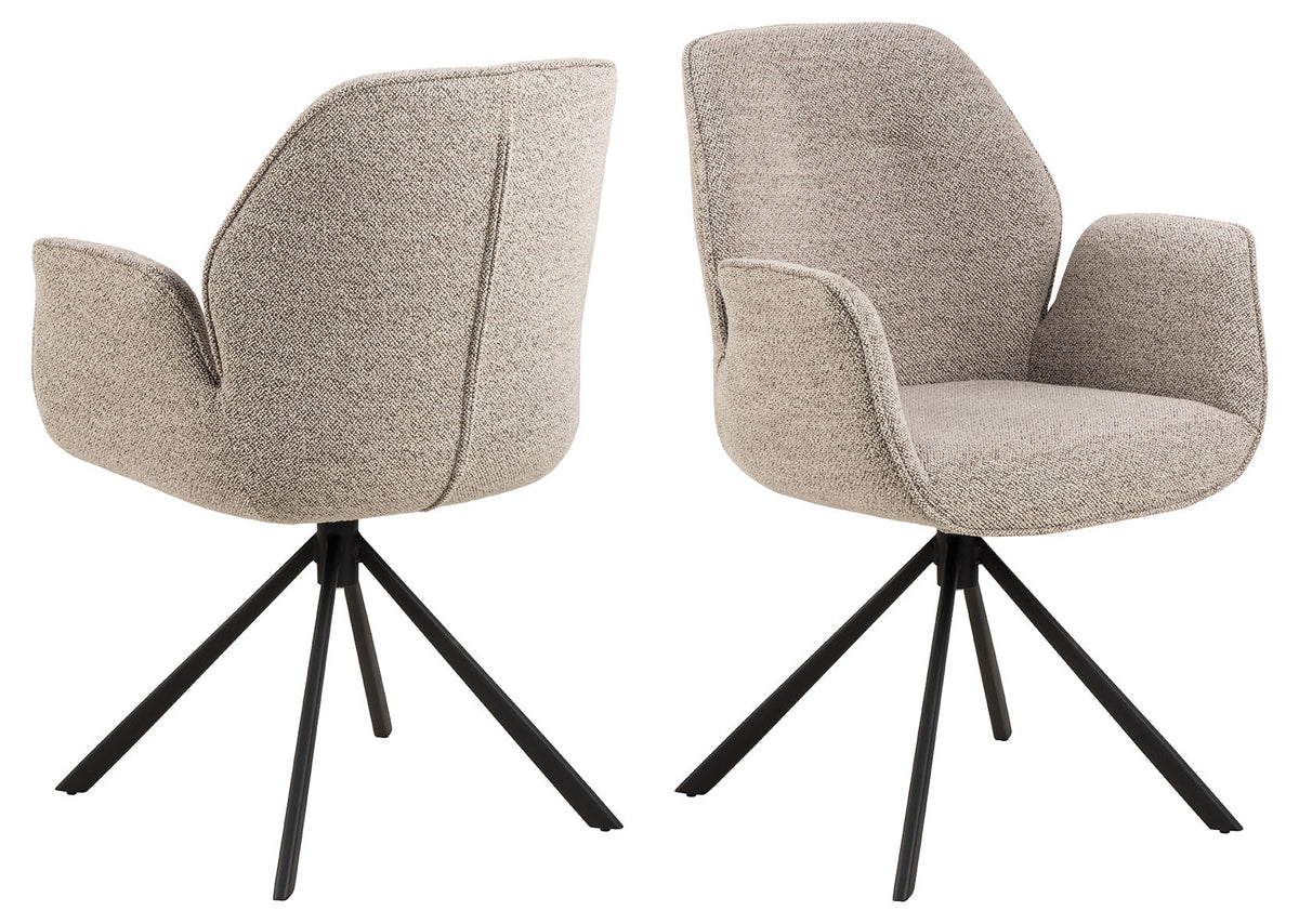 Rebellenclub Eetkamerstoel Arne - Beige Bouclé