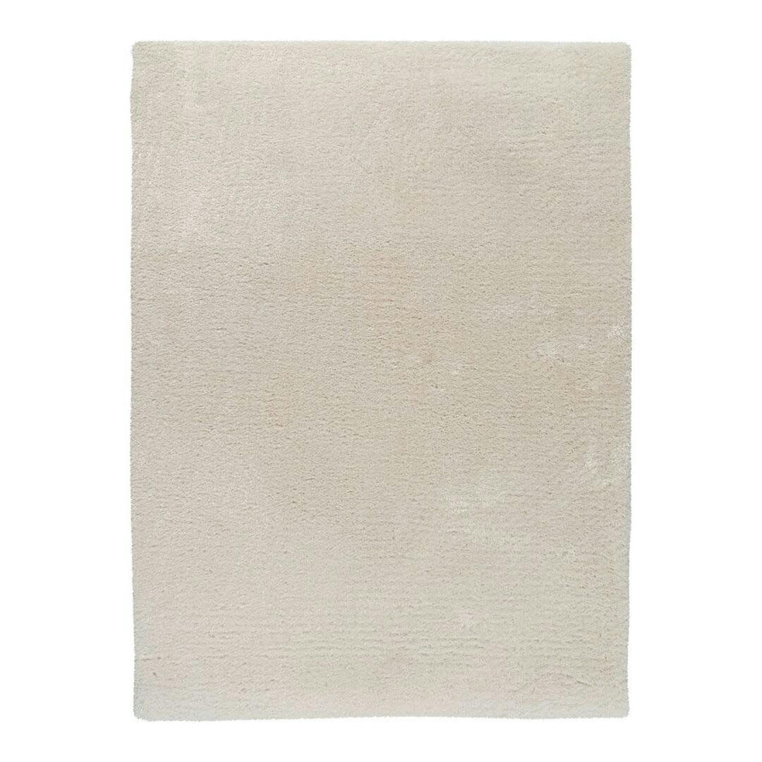 KARLA - Tapis uni design en polyester ivoire 120x170