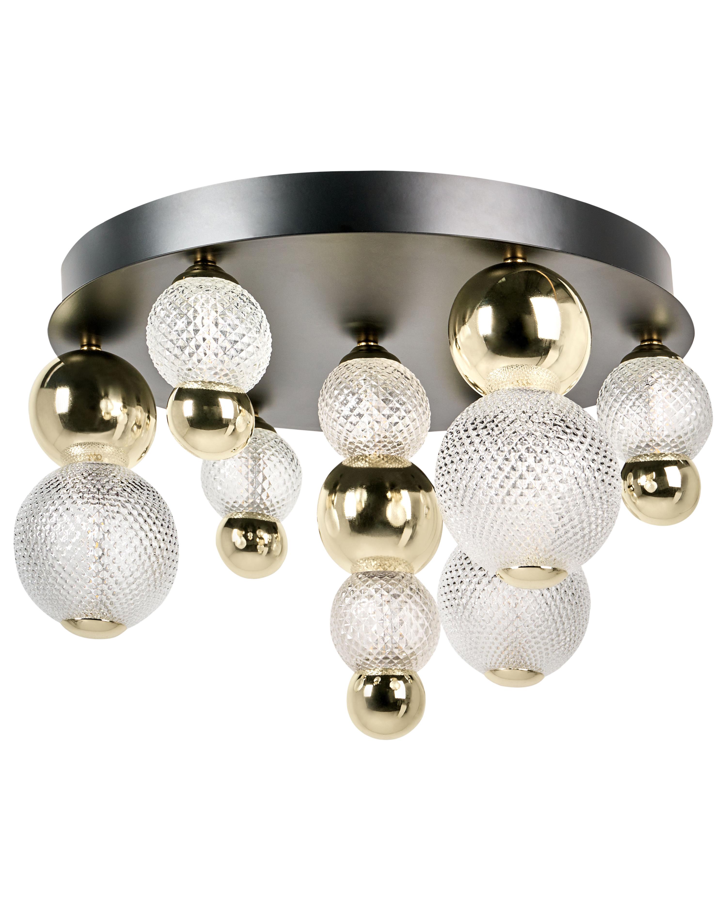 3 Light Pendant Lamp SORA LED Glass Gold