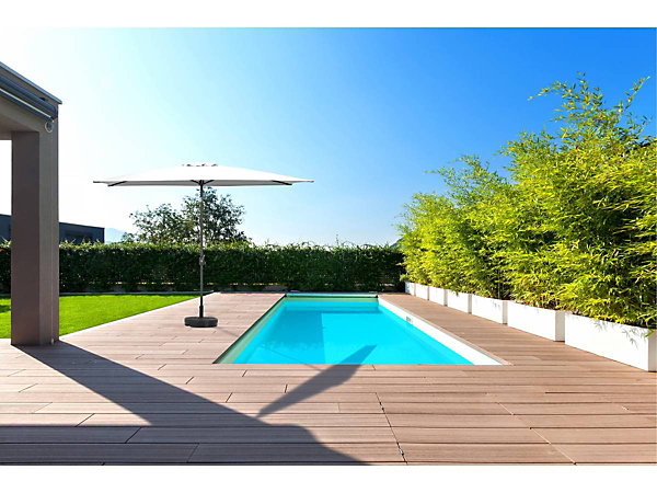 Parasol rectangulaire inclinable 