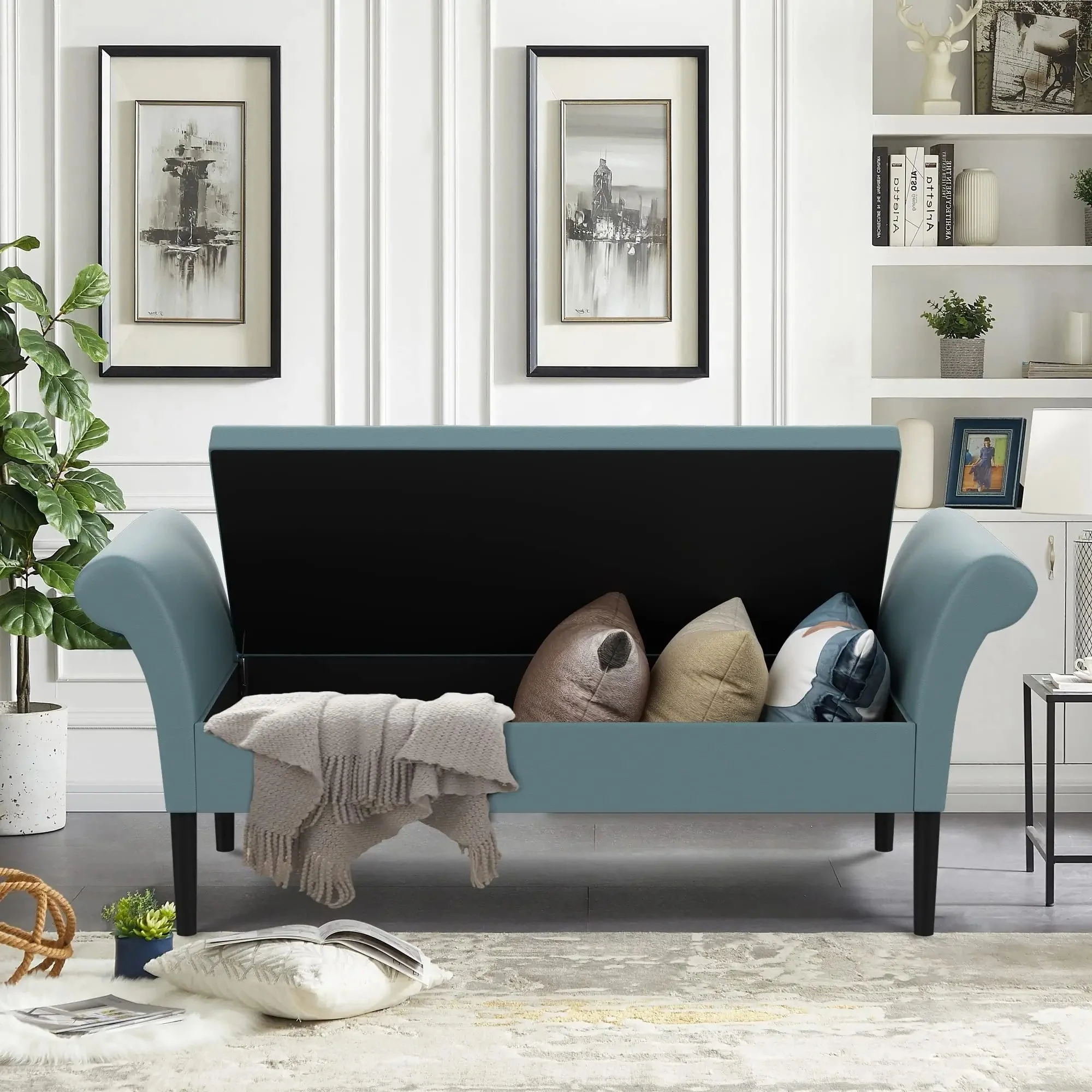 Storage Bench Tufted Bed Bench Entryway Bench