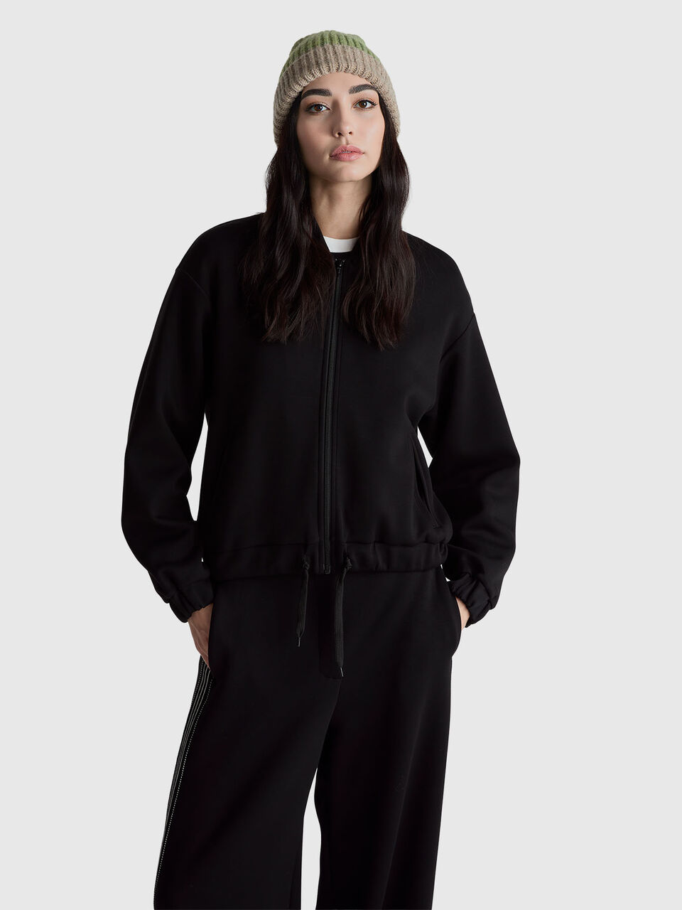 Bomber-style sweatshirt