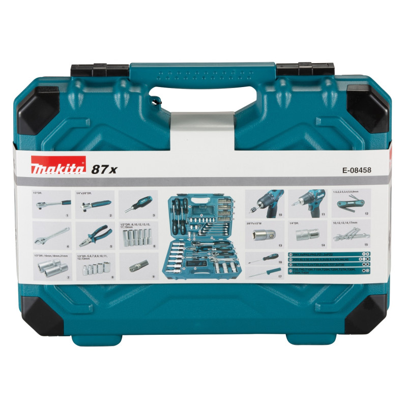 Mallette d'outillage à main avec embouts 87 pièces MAKITA