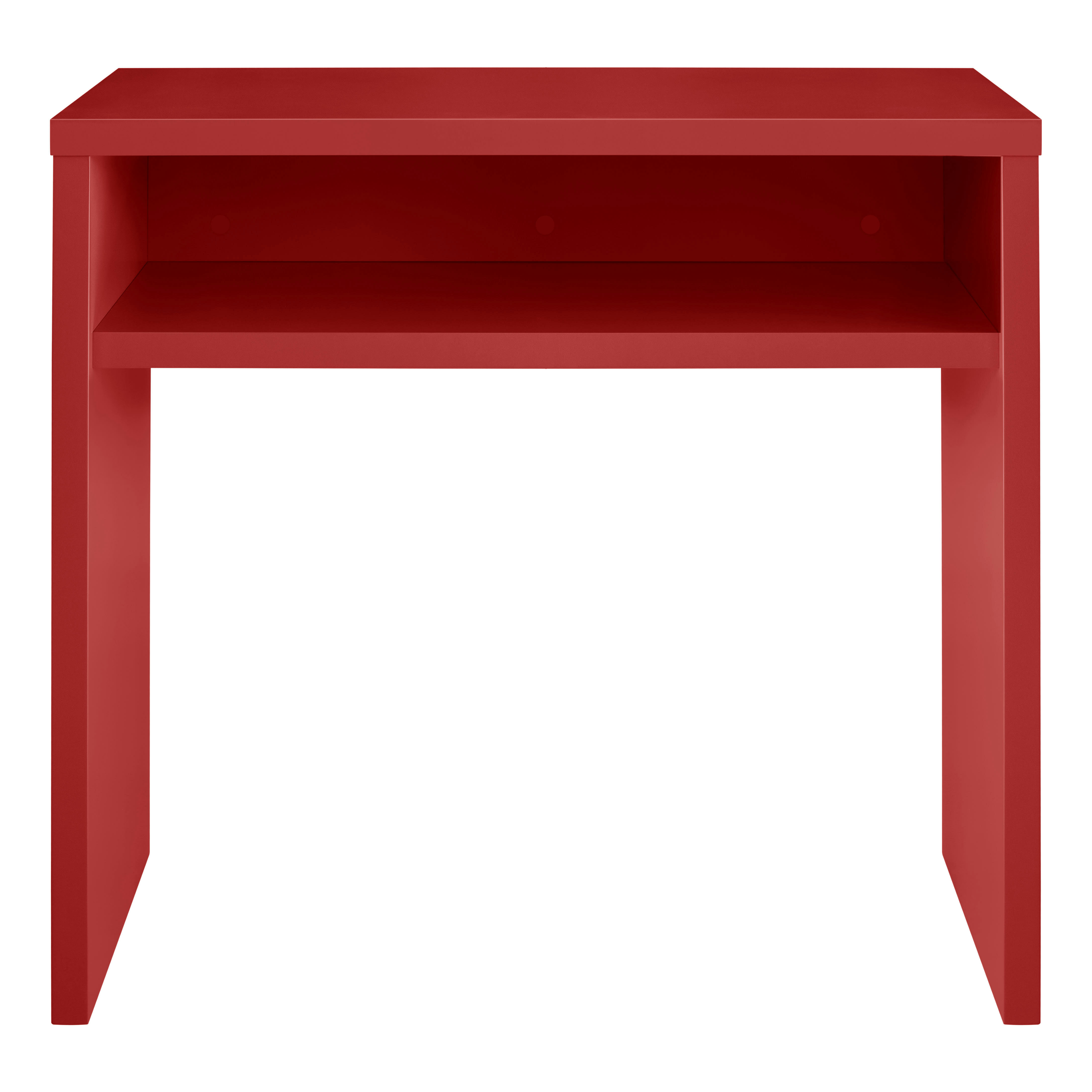 BLOCKIE-GERALDINE - Console avec plateau résistant en MDF de 3cm rouge flamme 80x30cm