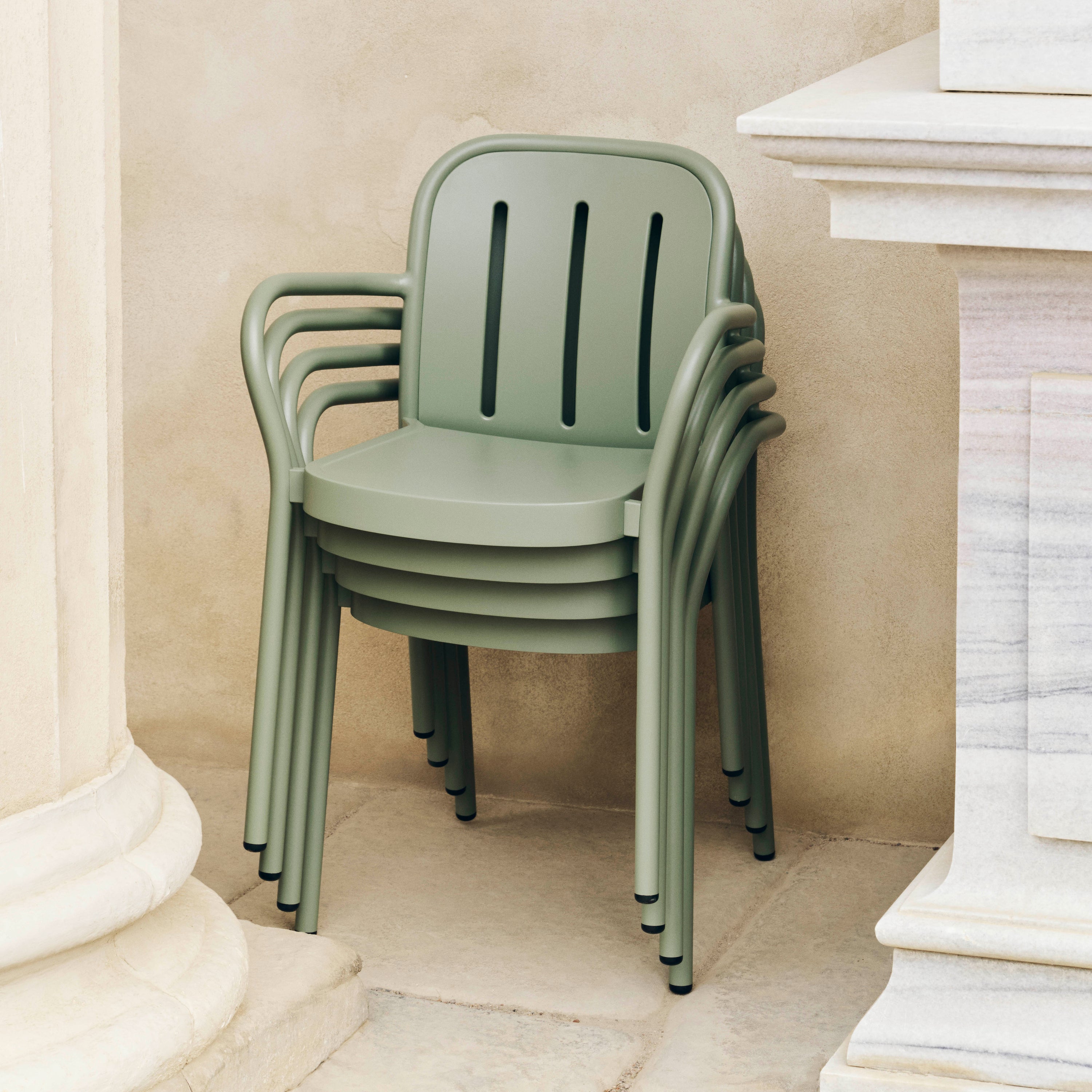 HAY Deville Tuinstoel met Armleuning - Thyme Green