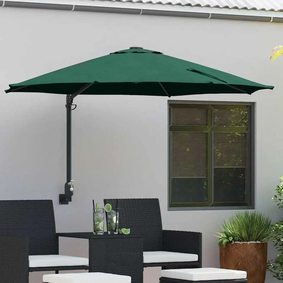 vidaXL - Tuinparasol - Groen - Polyester