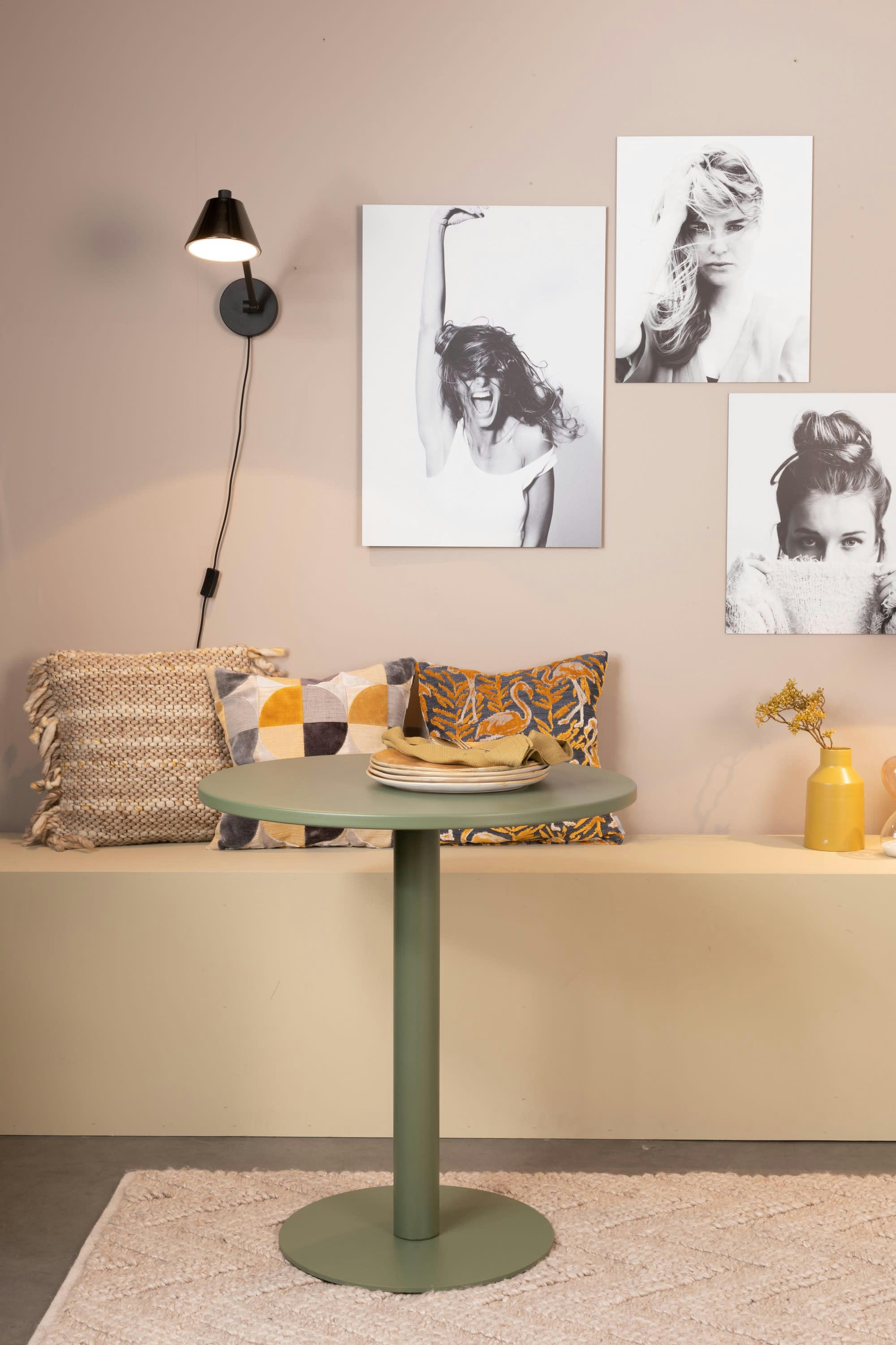 METSU - Table bistro en métal vert