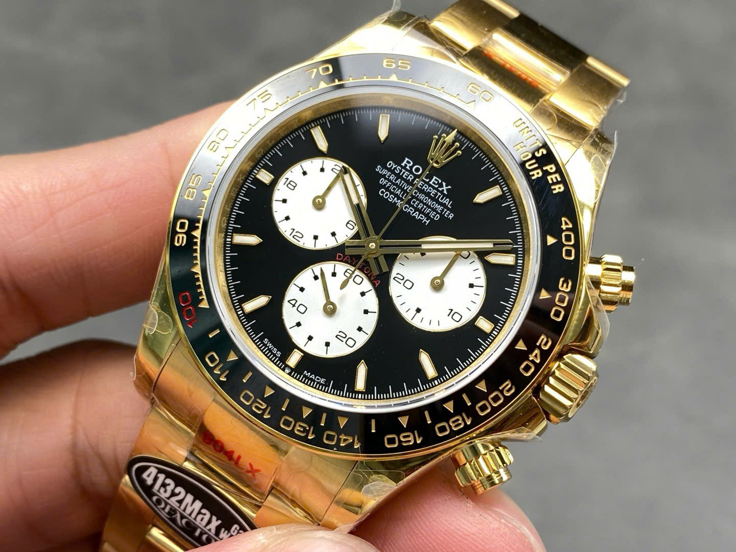Rolex Daytona 126528LN Le Mans 100th Year YG Plated Black Dial 40mm Oyster Super Clone