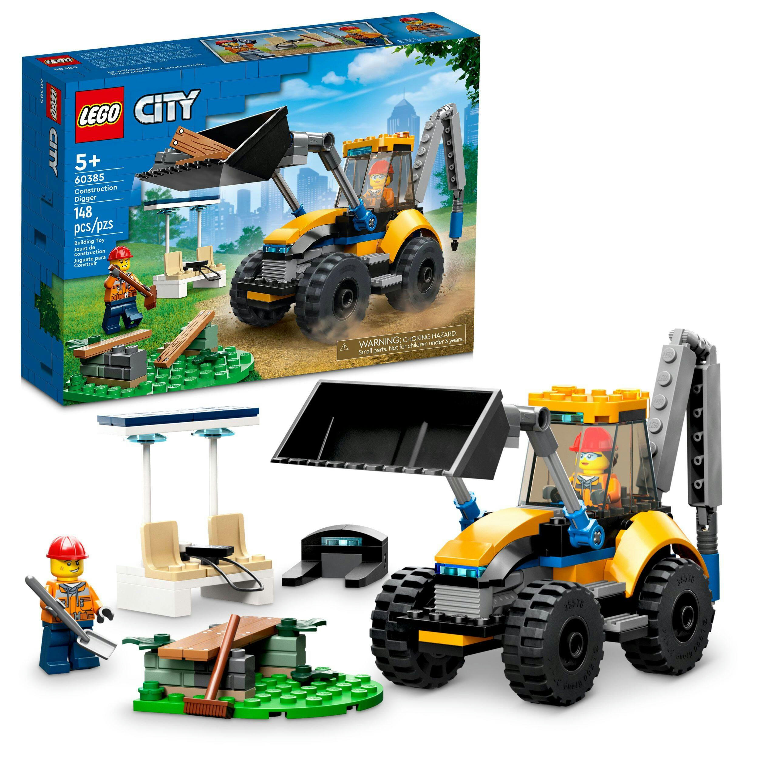 LEGO® City Construction Digger Building Toy Set - 60385, 148-pcs, Ages 5+