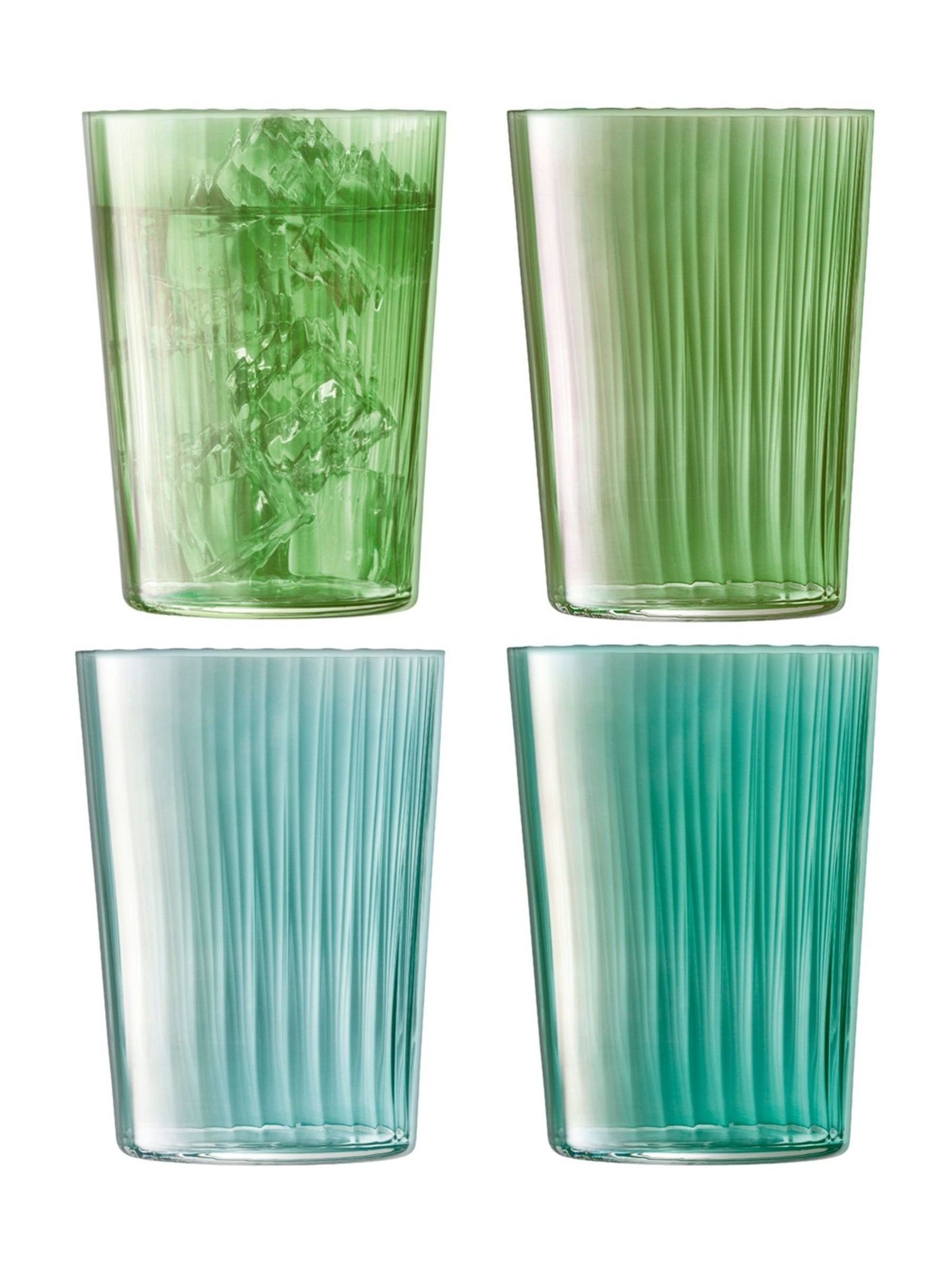 LSA International Set of 4 Jade Gems Tumblers 560ml Assorted