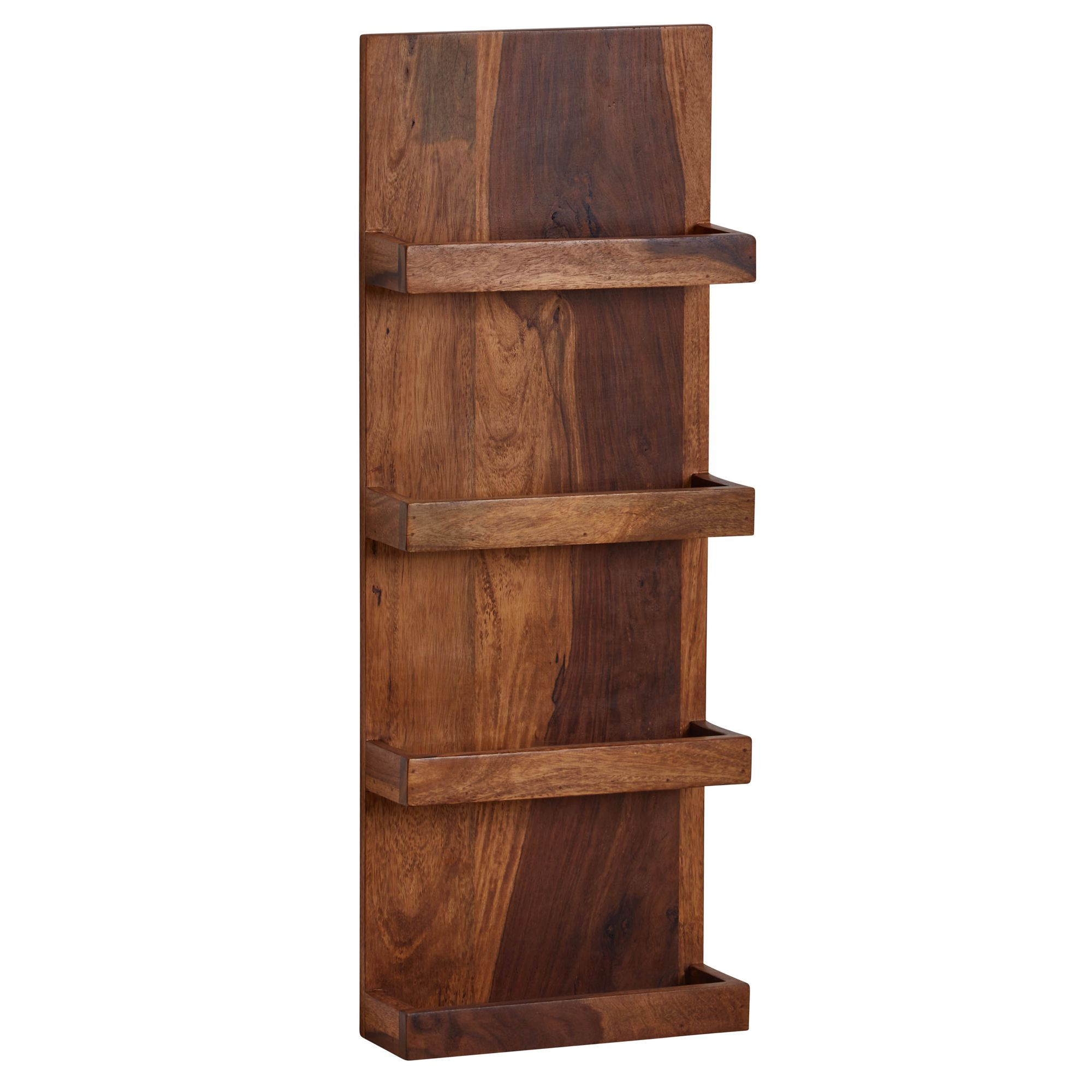 FineBuy Półka ścienna drewno brązowy 30 cm