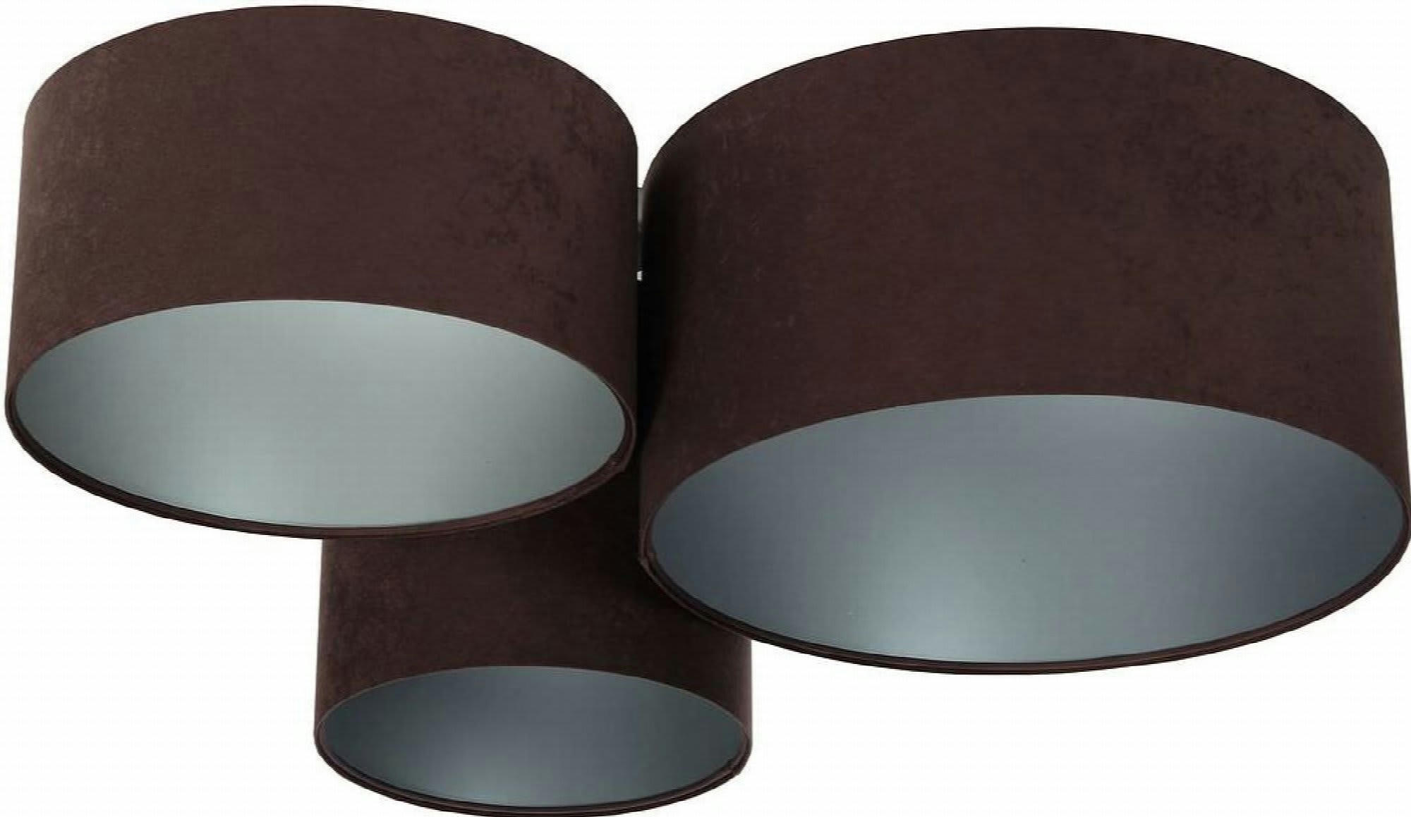 TRIO - Plafonnier Tissu Marron