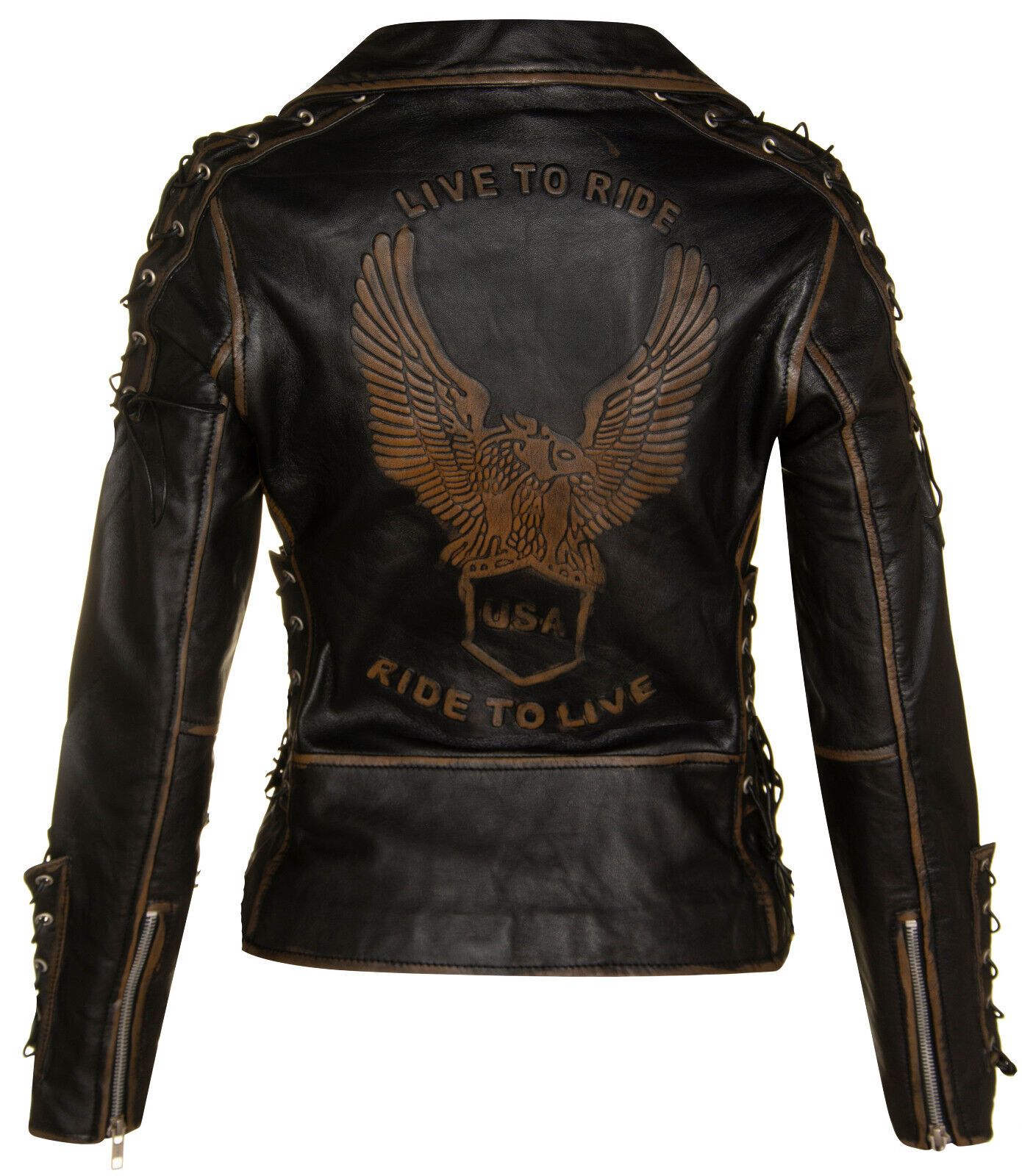Infinity Leather Brando Leather Biker Jacket-Bari