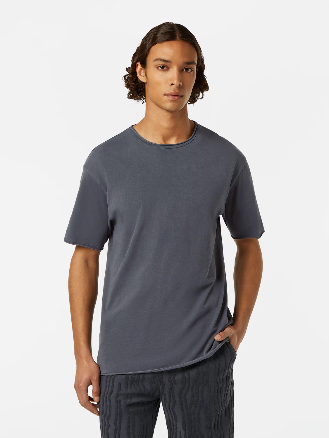 Relaxed-Fit Raw Edge T-Shirt