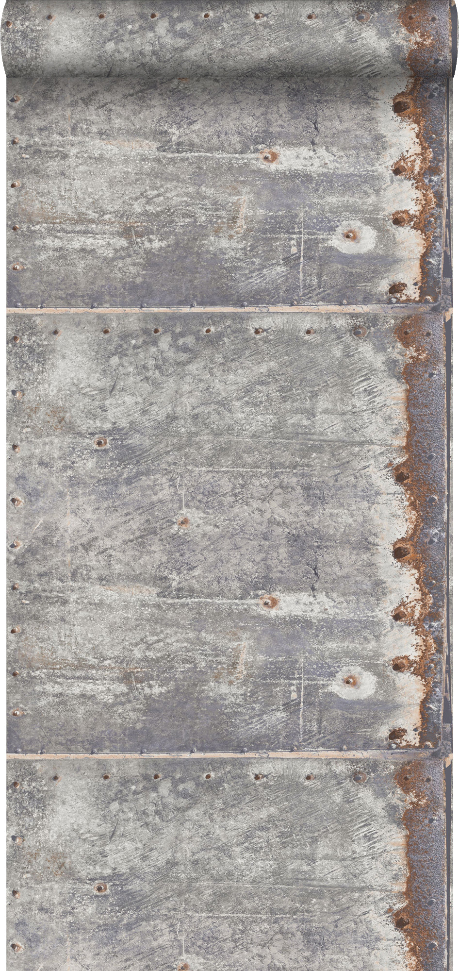 Walls4You behang metaal-look grijs - 53 cm x 10.05 m - 935285