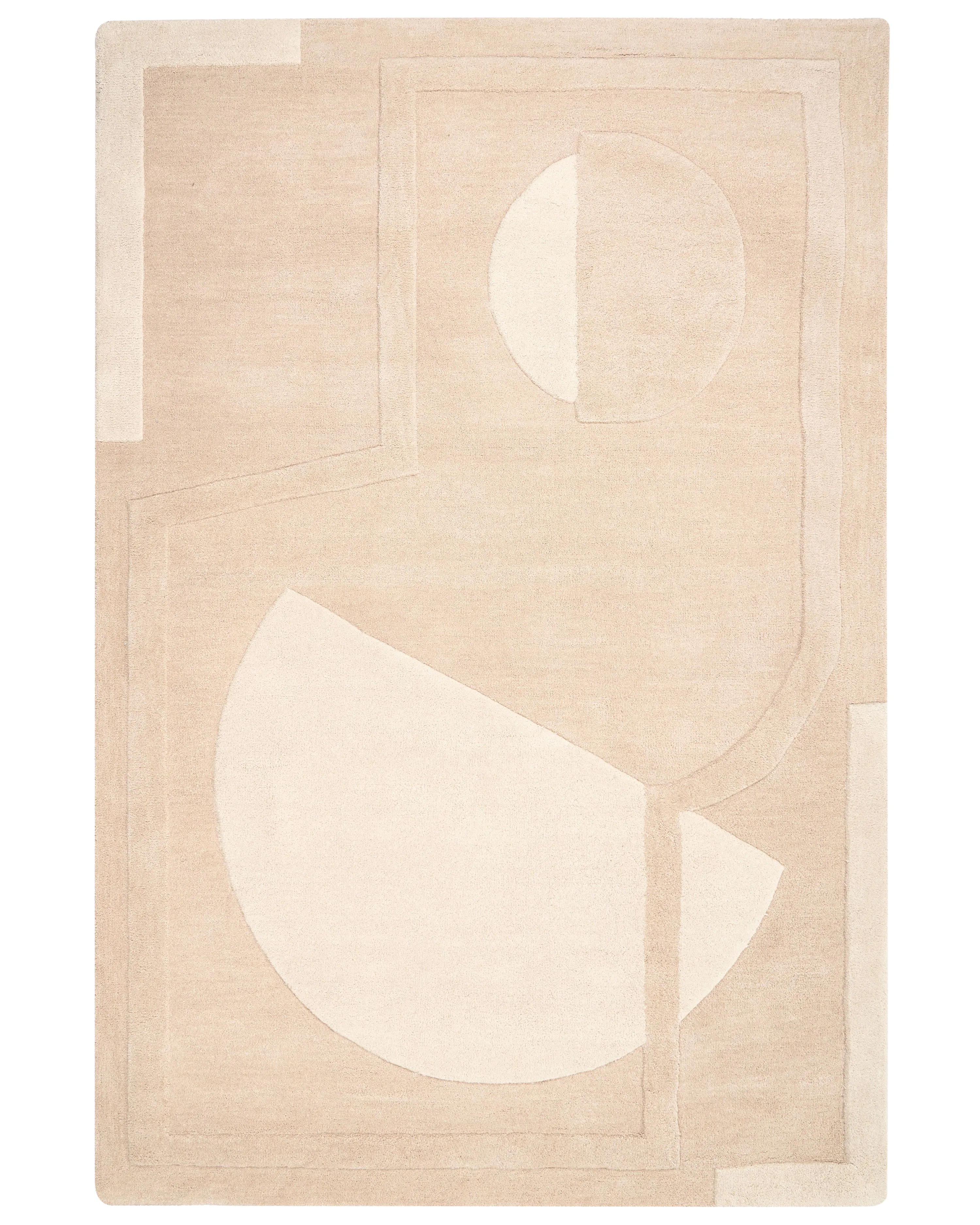 Rug GAYA Beige 160 x 230 cm Wool