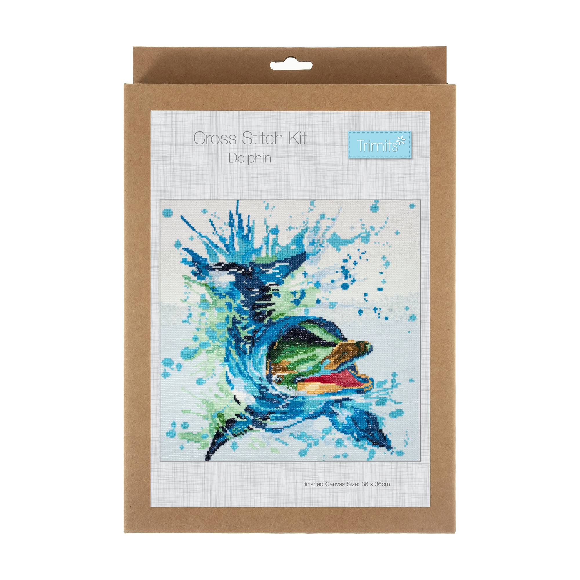 Trimits Dolphin Large Cross Stitch Kit 36cm x 36cm