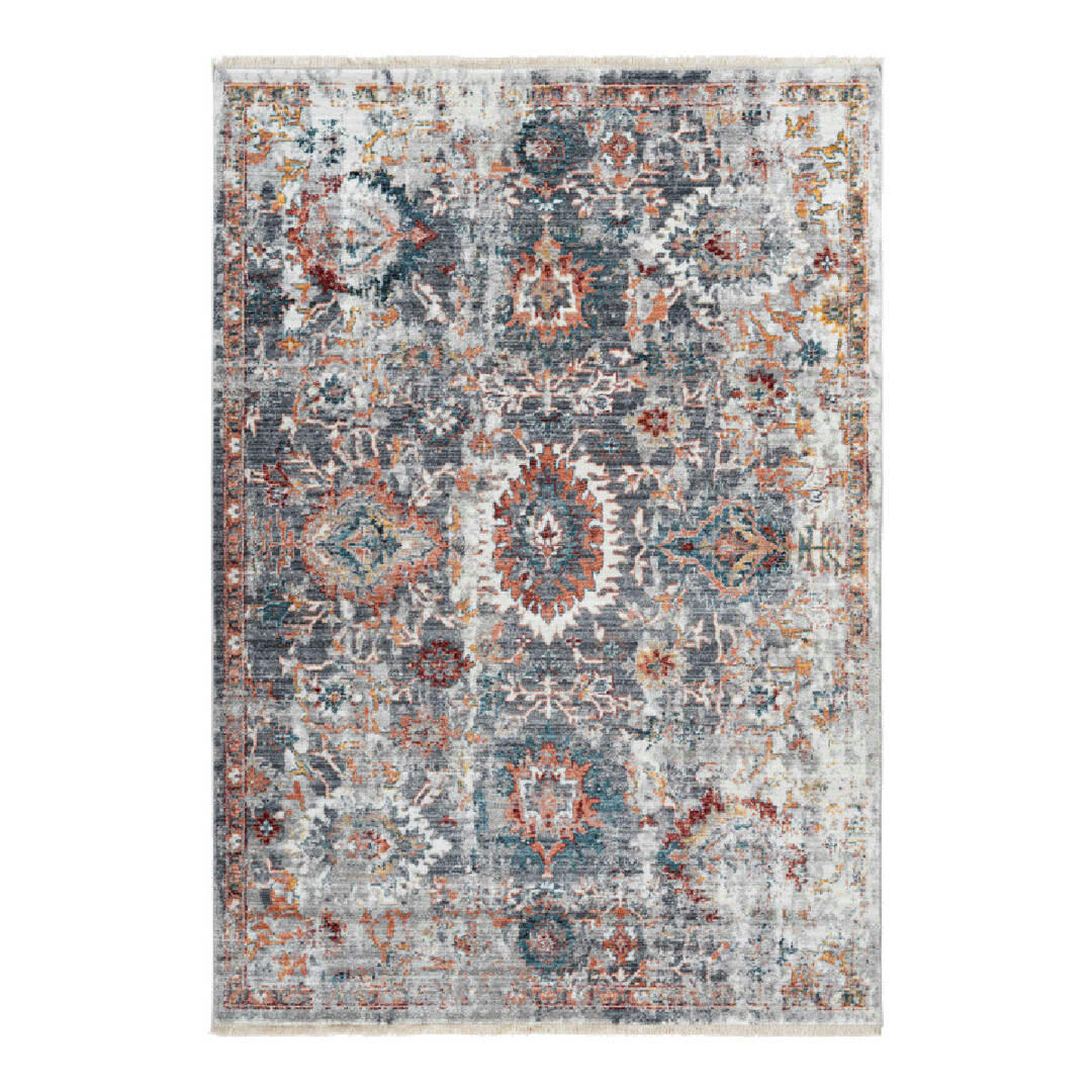 GLENDALE - Tapis rayé vintage en polypropylène multicolore 200x290