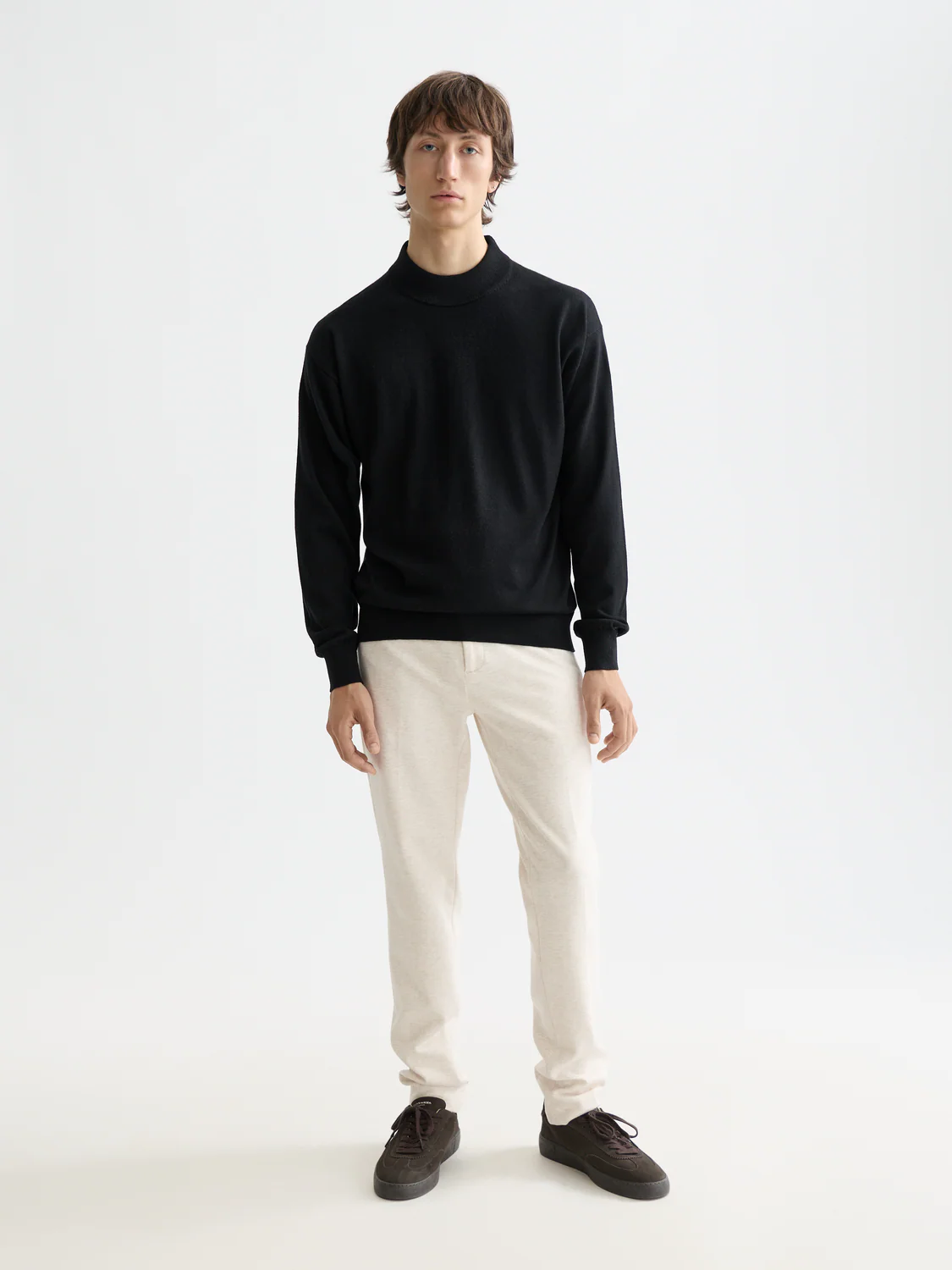Essentials — Drop Shoulder Mock Neck Pullover