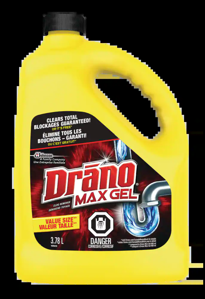Drano Max Gel Drain Cleaner & Clog Remover, 3.78-L